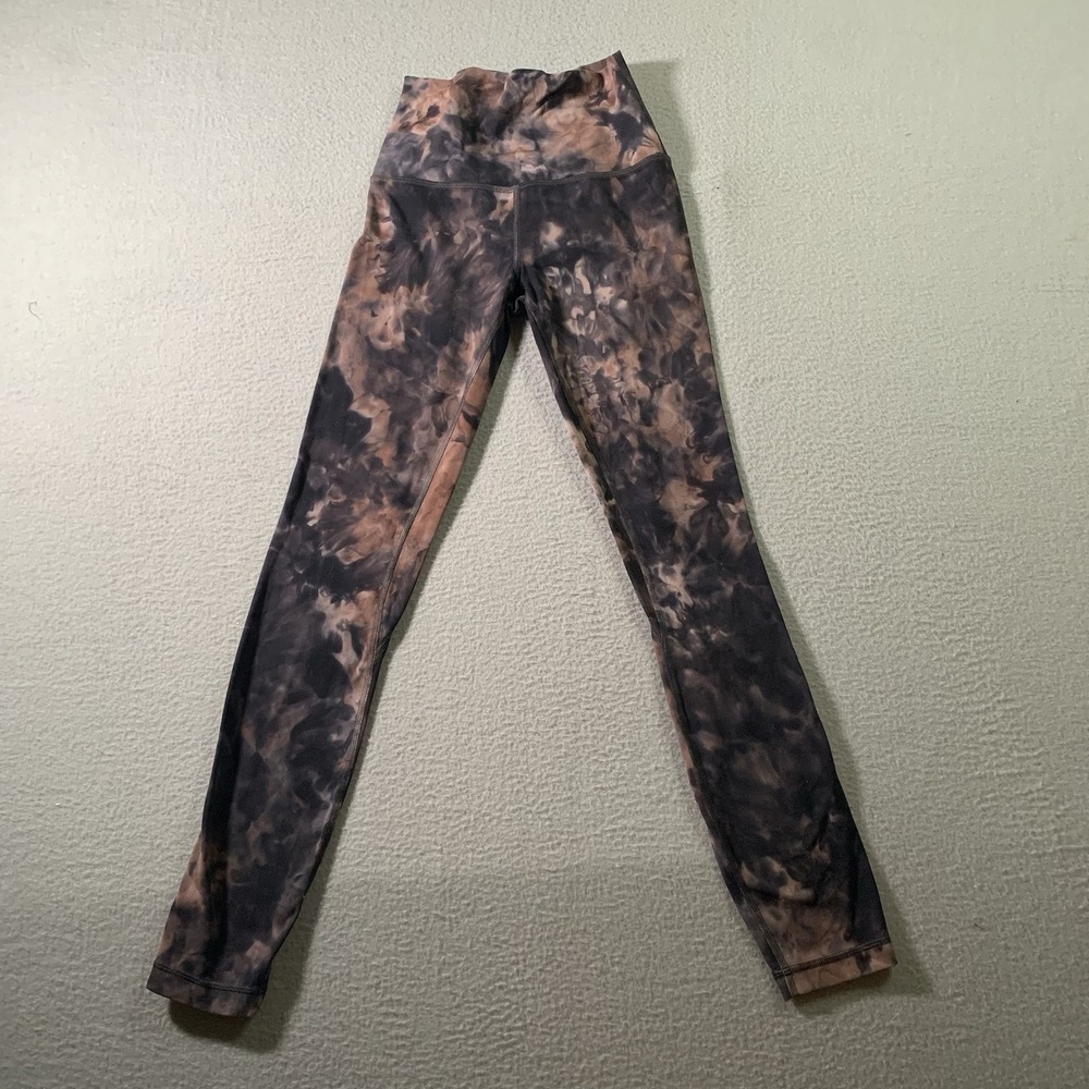Lululemon Unlimited High Rise Tight Keyhole Womens 4 Diamond Dye Graphite Pink